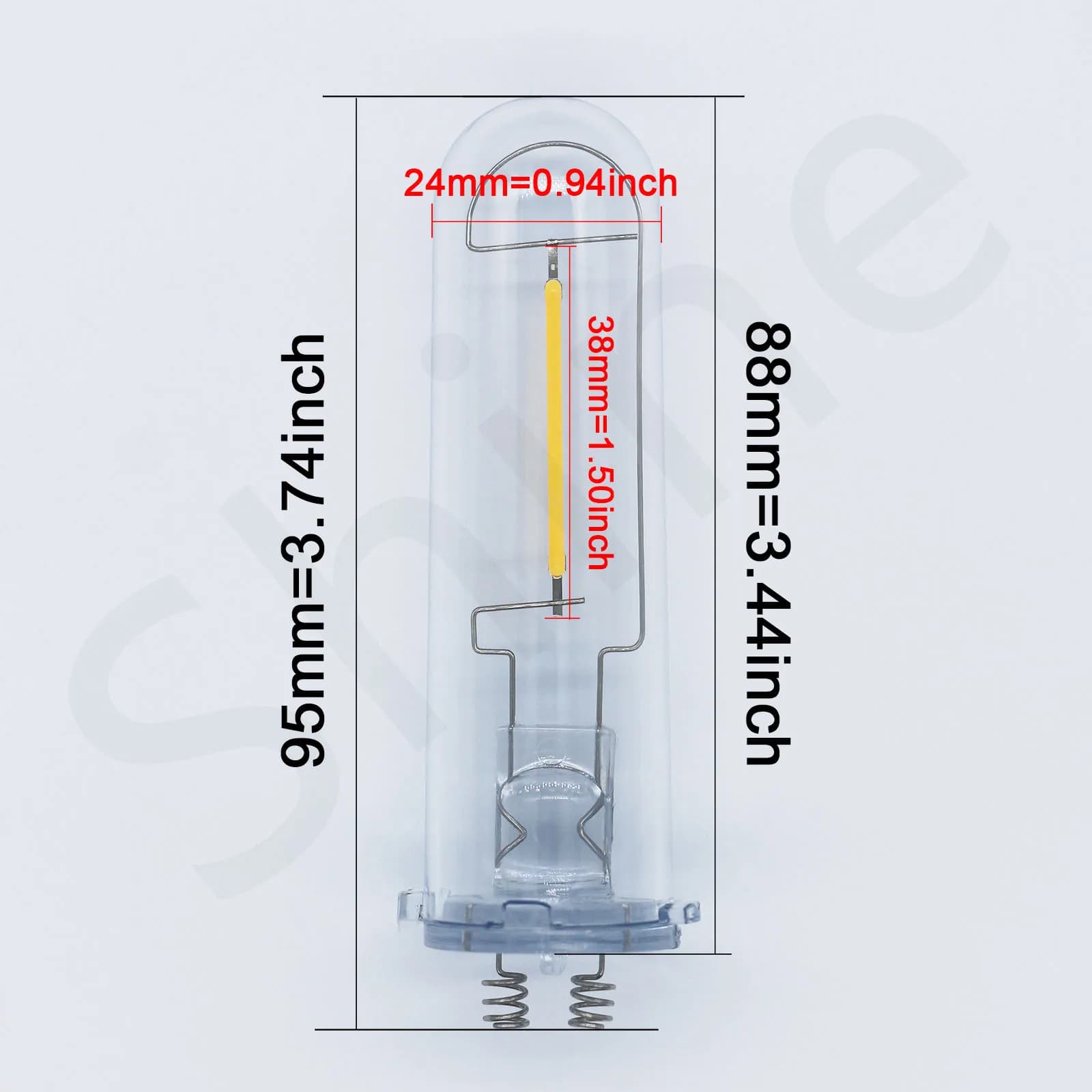 Ampoule LED COB Edison DC3V, tube lumineux, éclairage solaire extérieur, ampoule en plastique, sourc