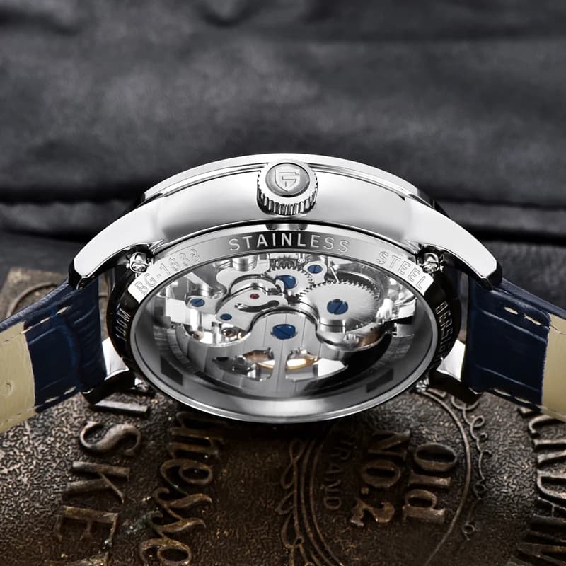 PAGANI DESIGN 2026 Nouvelle Montre Mécanique Squelette pour Homme, Montre Automatique de Luxe Haut d