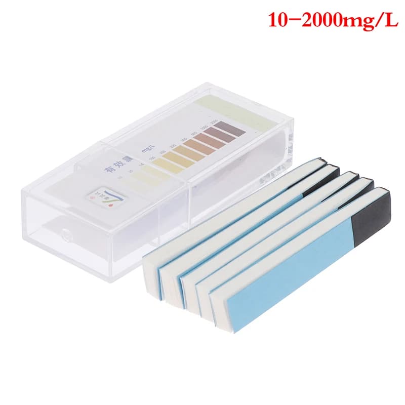 Bandes de Papier de Test Combiné, 100 Pièces, Plage 10-2000mg/l, Mesure de l'Eau