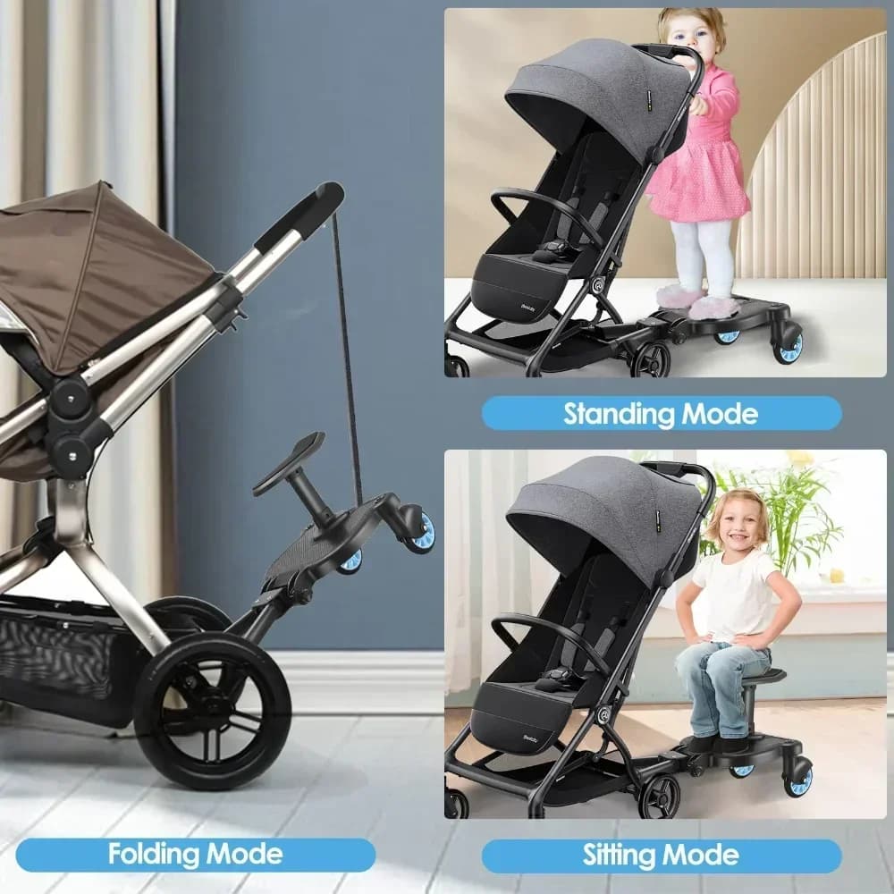 Adaptateur universel de planche de marche pour poussettes, avec siège, jogging pour deuxième enfant,