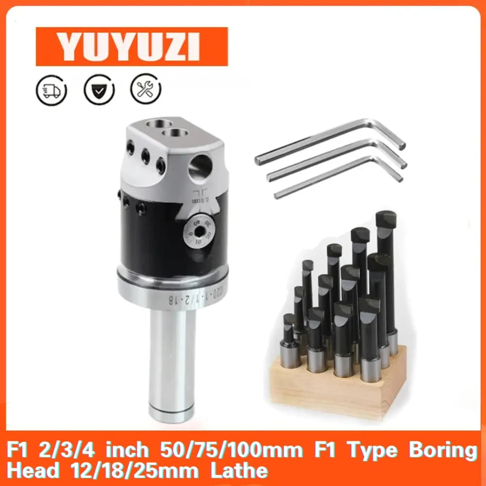 Tête d'alésage de type F1, support de fraisage de barre d'alésage de tour, outils de fraisage, clé h