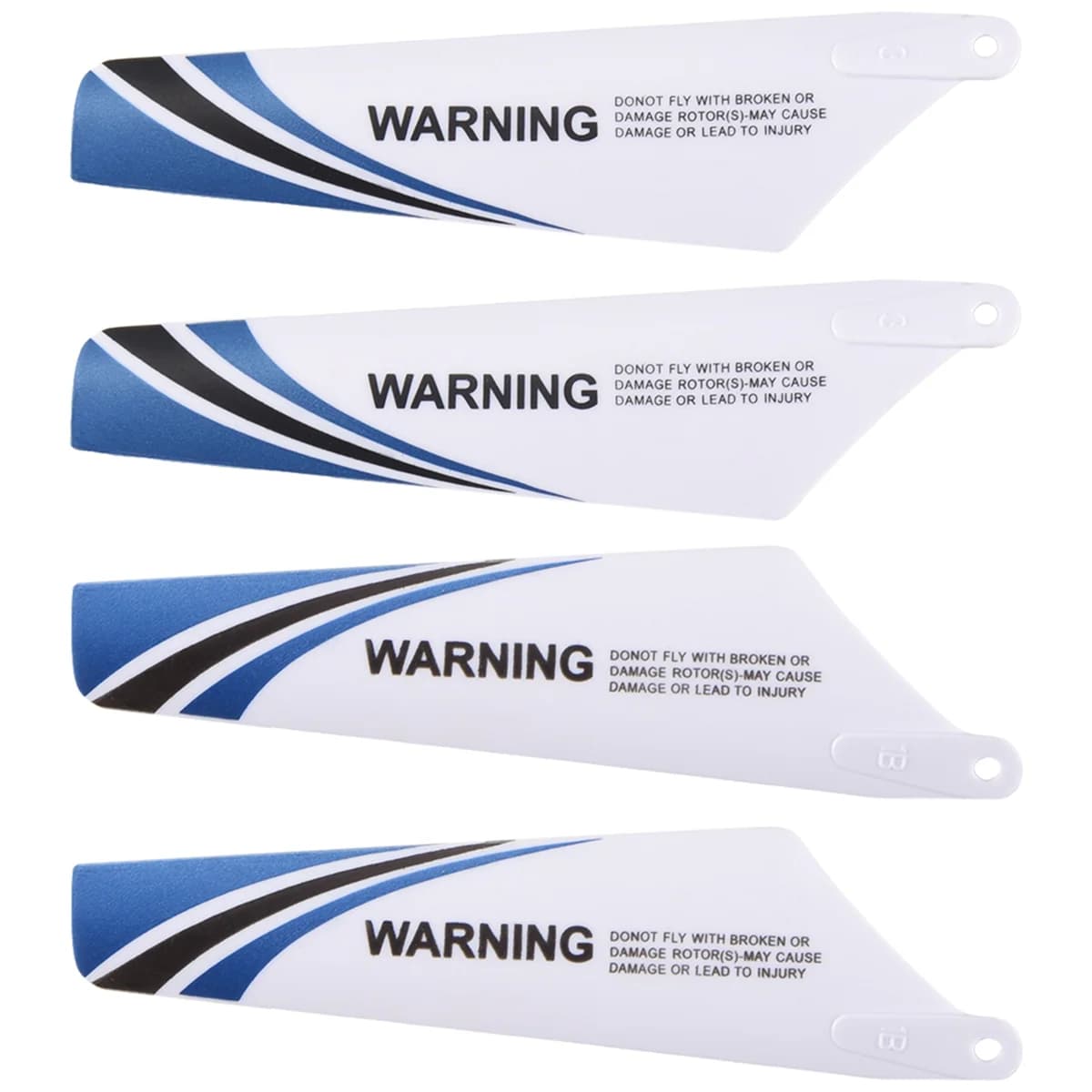 Syma-Lames de rechange pour rotor à tarte rc, couleur bleue, 4 pièces