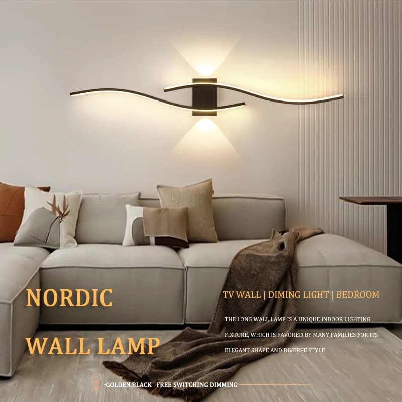 Applique Murale LED au Design Moderne et Simple, Luminaire Décoratif d'Nik, Idéal pour un Salon, une