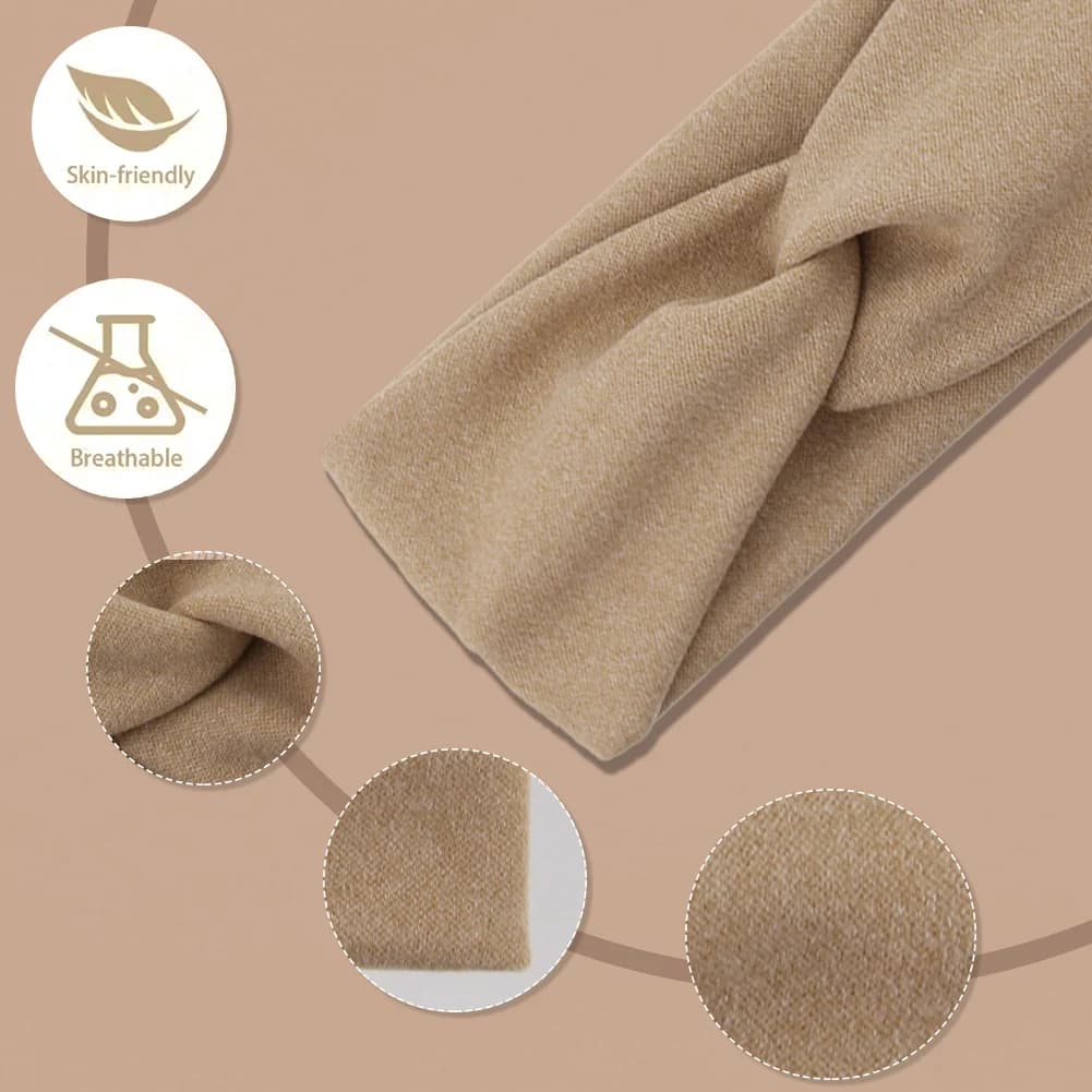 Bandeaux côtelés solides pour bébé, bandeaux noués en Faux cachemire, couvre-chef large, couvre-chef