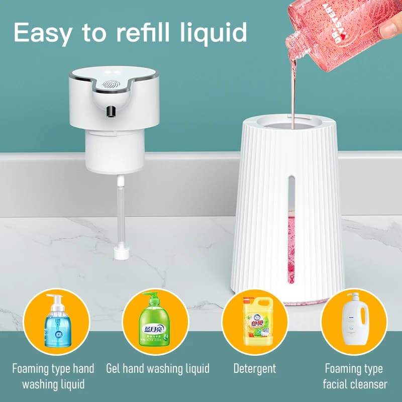 Distributeurs automatiques de savon en mousse de 400ml, Machine à laver les mains intelligente pour 