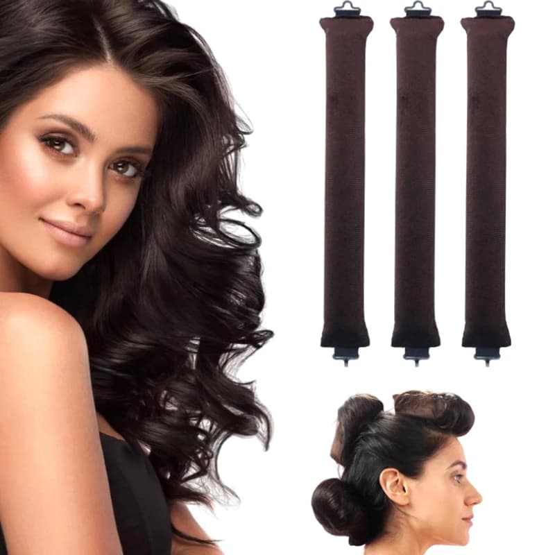 Bigoudi sans chaleur, tige à friser, bandeau sans chaleur, boucles paresseuses en Satin, bigoudis do