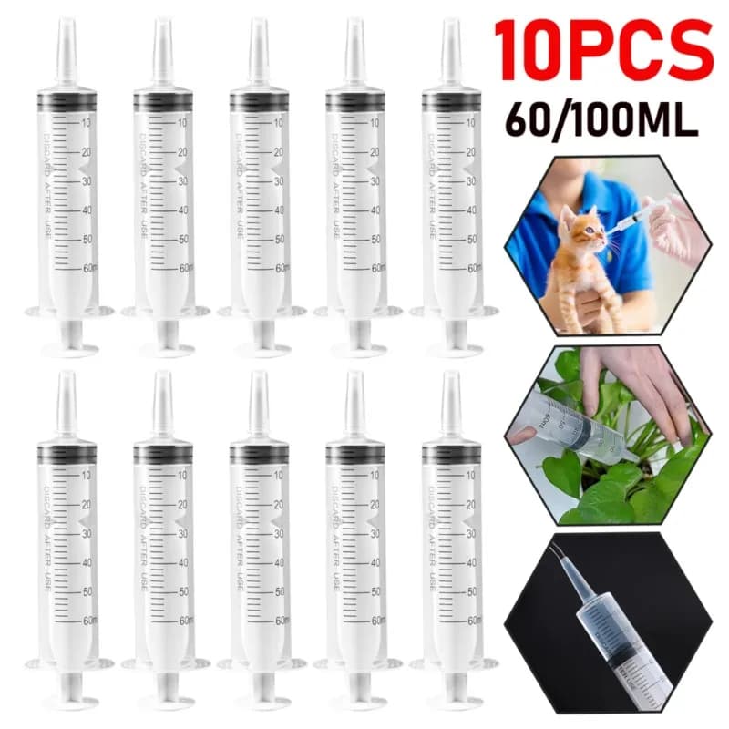 Seringue à nutriments en plastique sans aiguille, outil de mesure pour pompe, encre de tirage, appli