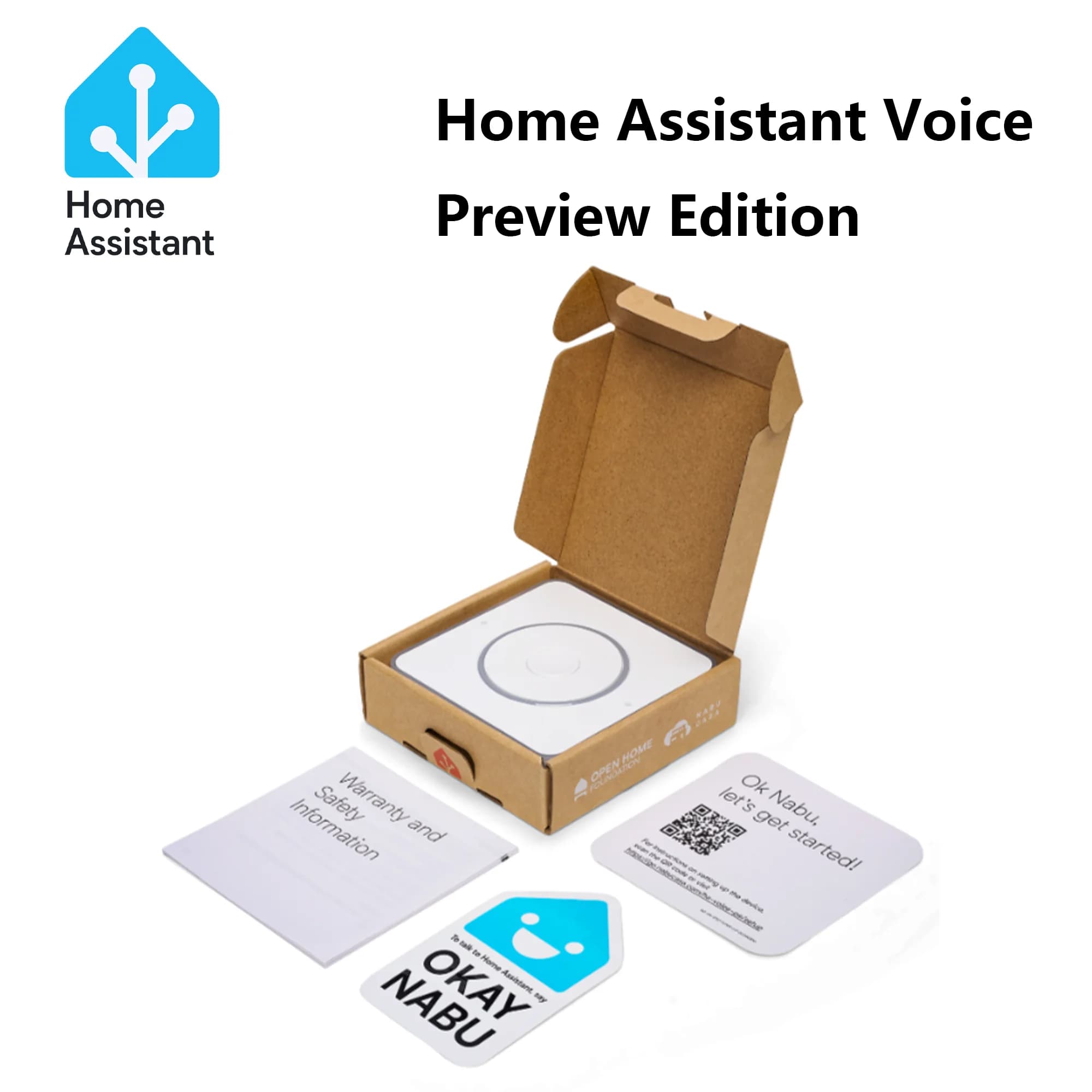 Home Assistant Voice Preview Edition SoC ESP32-S3 avec 16 Mo de stockage FLspatule 2.4 GHz Wi-Fi Blu