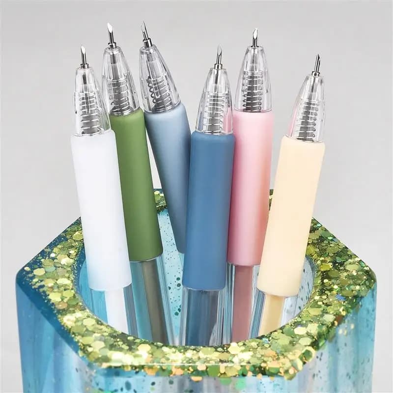 Ensemble de recharge de stylo couteau, utilitaire d'art, couteau découpé en papier, autocollant de S