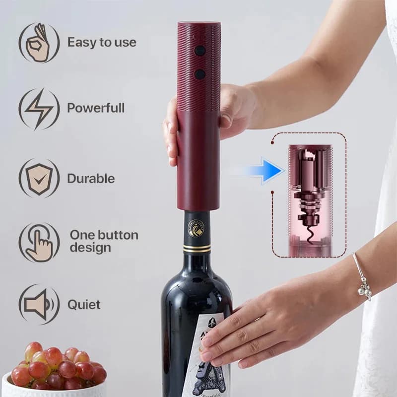 Ouvre-bouteille de vin électrique, tire-bouchon automatique pour vin rouge, ouvre-bouteille Recharge