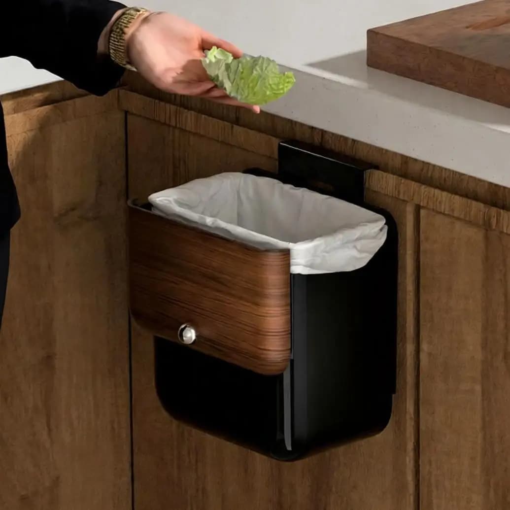 Poubelle à compost de 3,2 gallons, poubelle sous l'évier avec couvercle, armoire à déchets suspendue