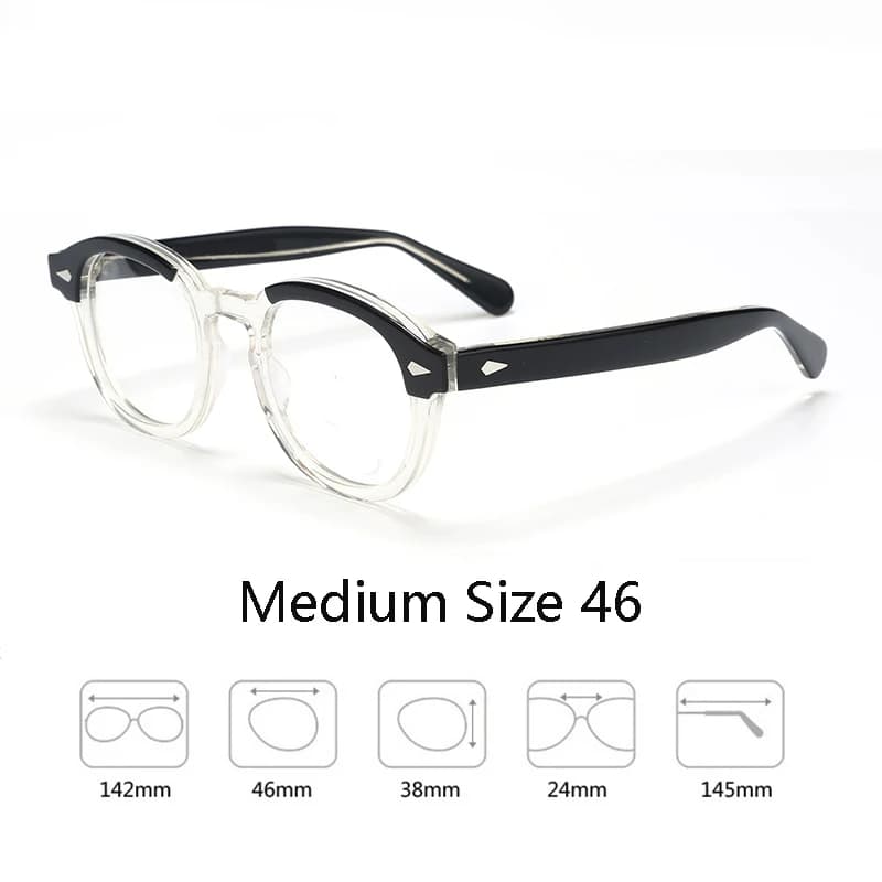 Monture de lunettes optiques hommes femmes Johnny Depp lunettes Vintage ordinateur acétate monture d