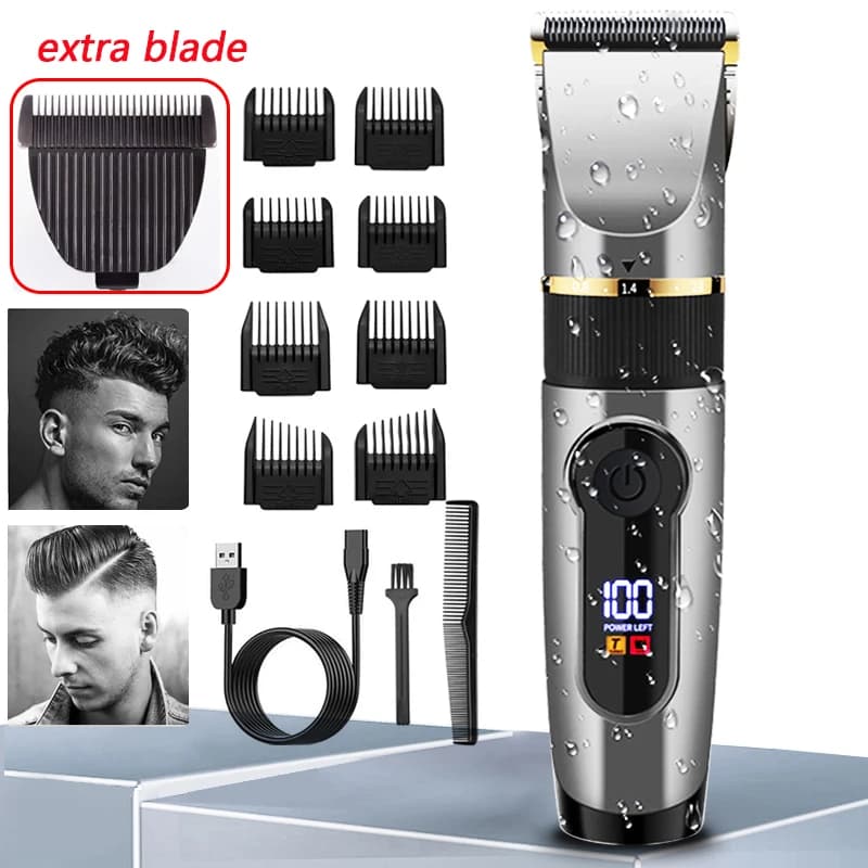 Tondeuse à cheveux professionnelle tondeuse électrique Rechargeable pour hommes barbe enfants barbie