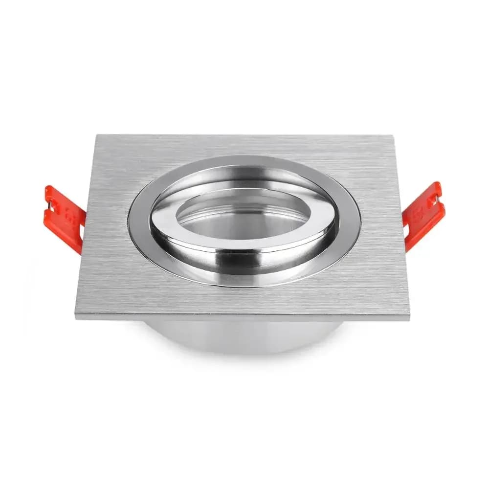 Plafonnier LED carré réglable en aluminium, cadre de support de Downlight avec ampoules GU10