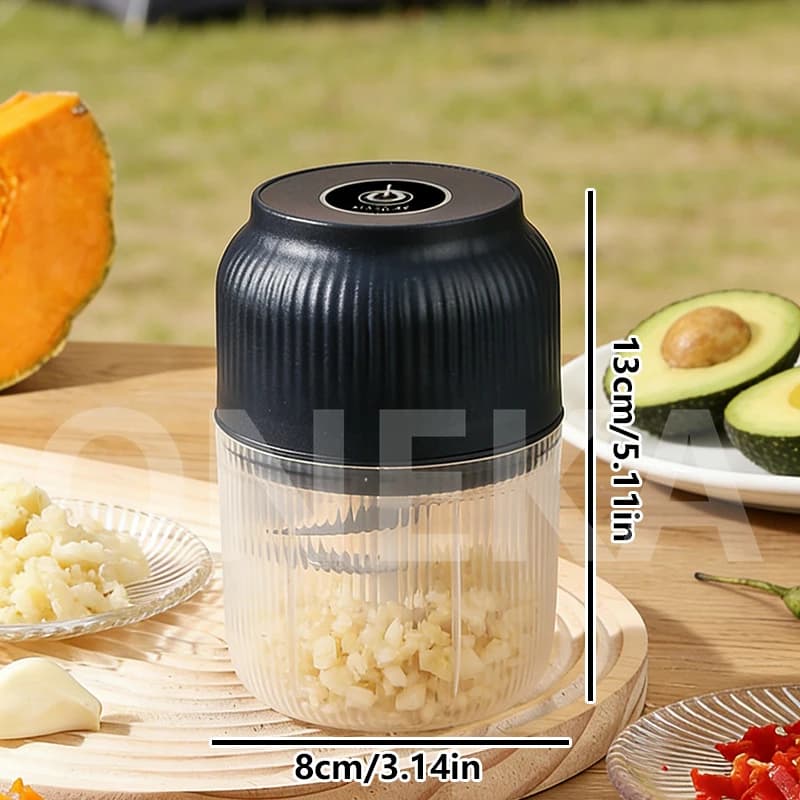 Mini hachoir électrique 320 ml USB pour ail, piment, gingembre, légumes, aliments pour bébés – Outil