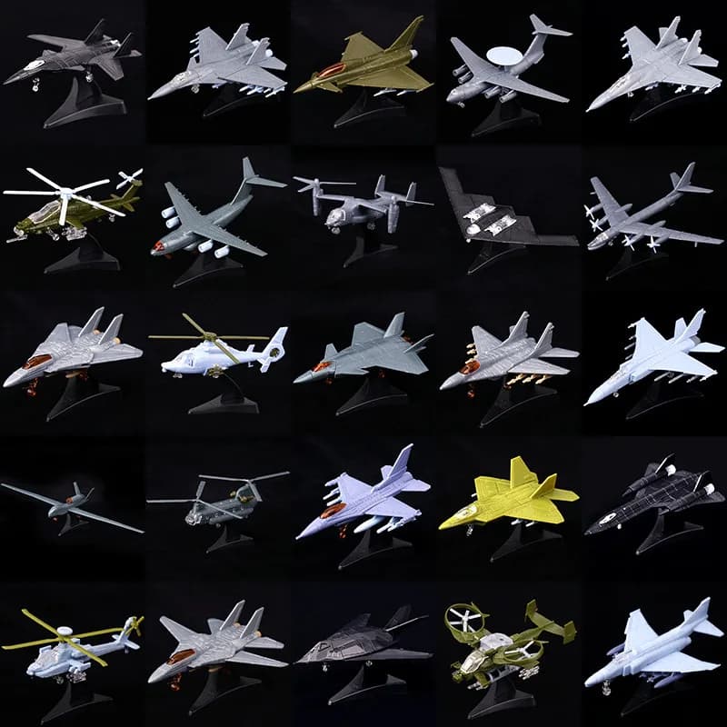 4D 27Styles 1:144 modèle d'assemblage de chasse en plastique Gule avion gratuit hélicoptère armée av