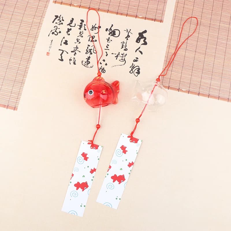 Carillon éolien carillons verre japonais Style poisson rouge jardin suspendu décor extérieur pendent