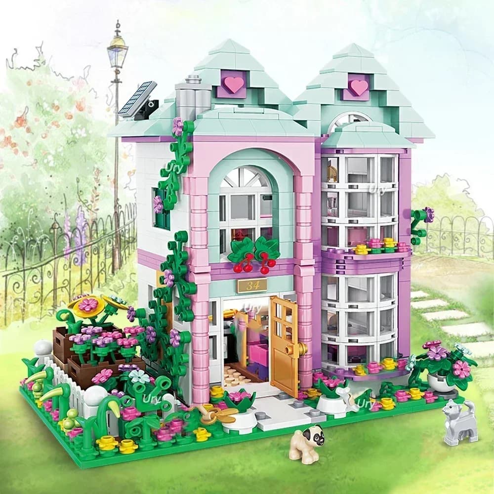 Ensemble de blocs de construction Friends City House Summer Holiday Villa Castle avec figurines et p