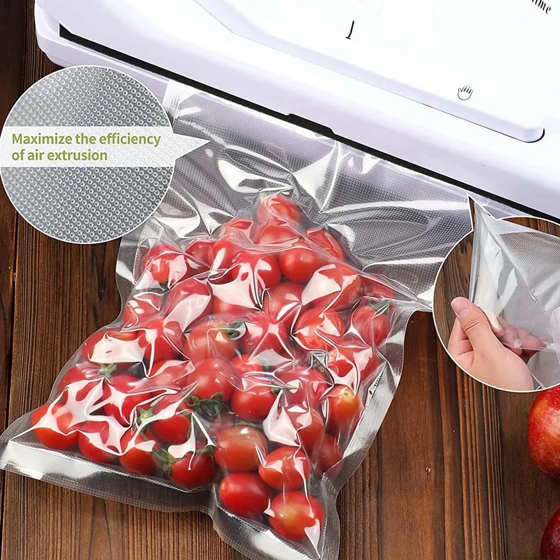 Sacs de scellage sous vide en plastique sans BPA, 50 pièces/lot, sac scellé pour la conservation des