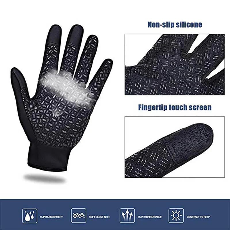 Gants d'hiver pour hommes imperméables coupe-vent froid gants snowboard moto conduite chaude écran t