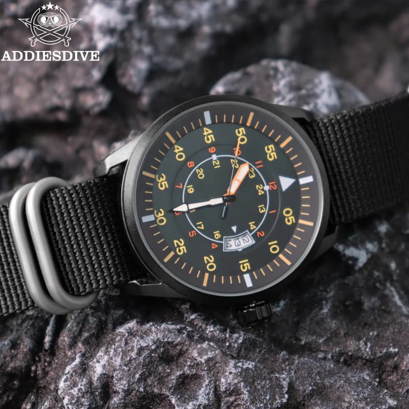 ADDIESDIVE nouvelle montre analogique pour hommes 50m montre lumineuse étanche mode sport grand cadr