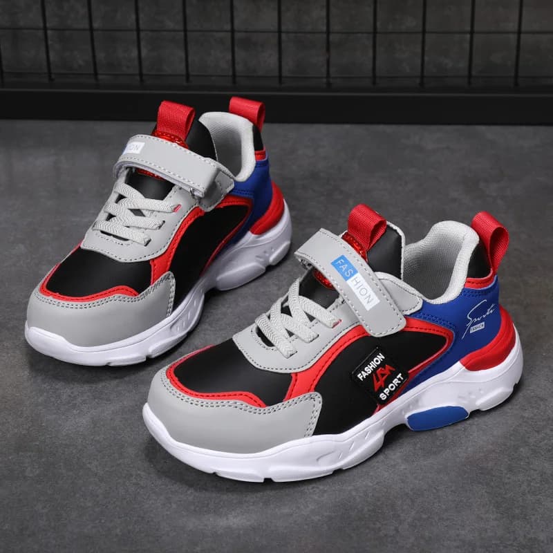 Chaussures d'automne et d'hiver pour enfants, chaussures de sport pour garçons, surface en cuir, res
