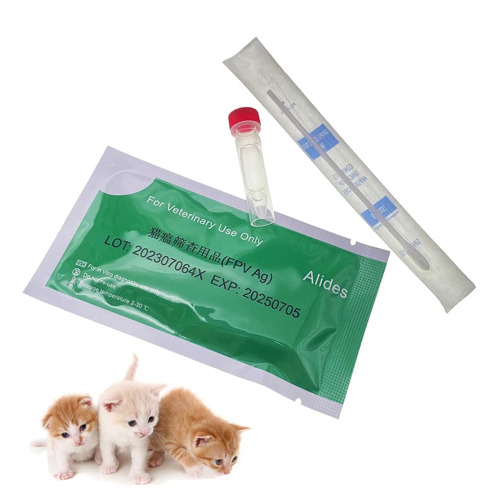 Diagnostic vétérinaire de la panleucopesters féline, kit de test d'anti-gène Rine, bandelette FPV, c