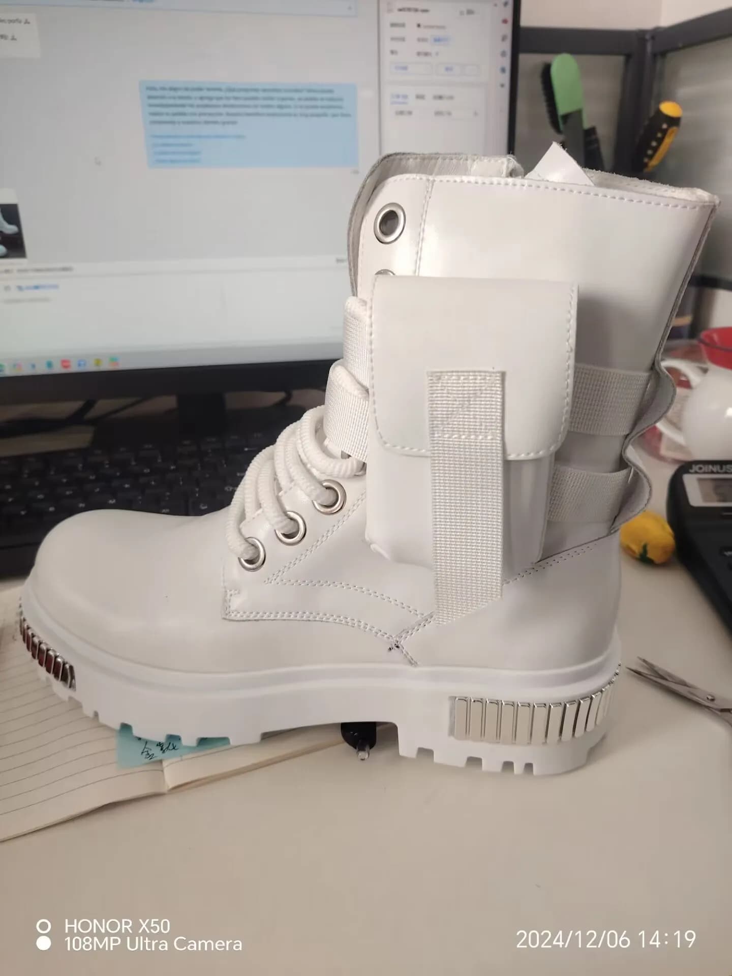 Bottes de moto britanniques à l'offre elles épaisses pour hommes, haut, blanc, velours, moyen, chaud