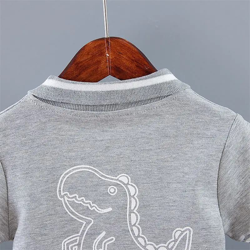 Été bébé garçon vêtements décontractés dessin animé dinosaure T-Shirt pantalon court 2 pièces/ensemb
