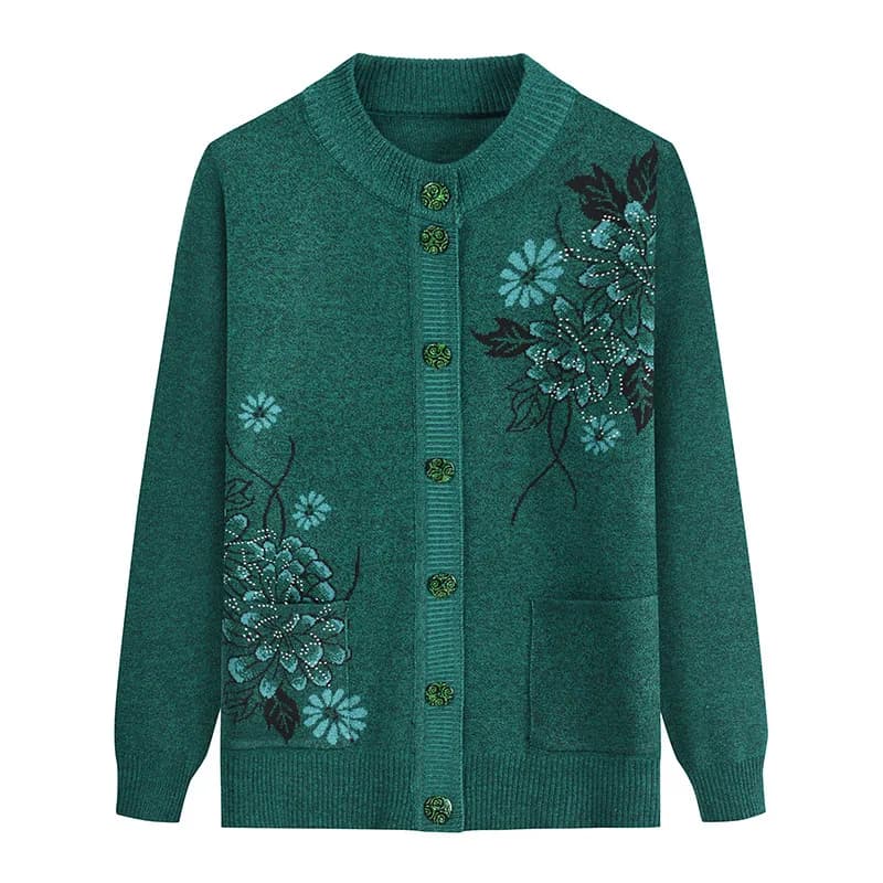 Pull à manches longues pour mère d'âge moyen, nouvelle collection printemps-automne, chemise tricoté