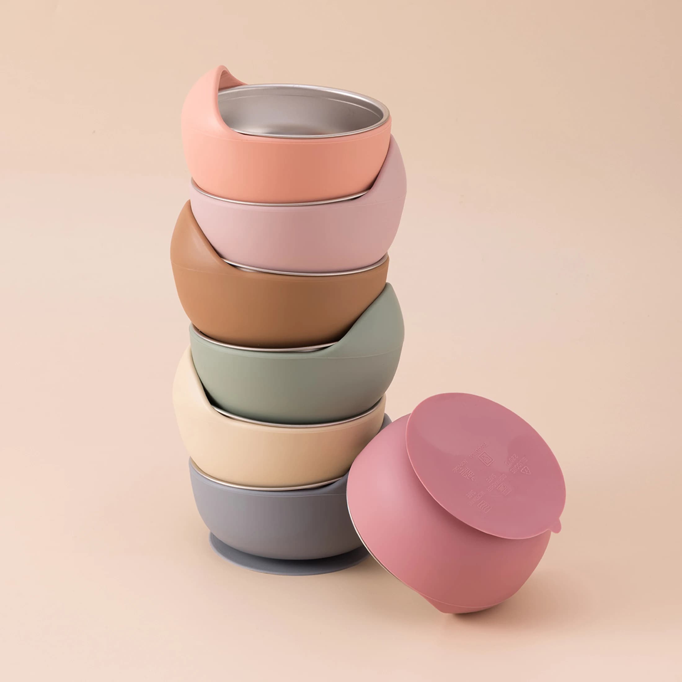 Assiettes à vaisselle en acier inoxydable, ensemble d'alimentation pour bébé avec bol à ventouse en 