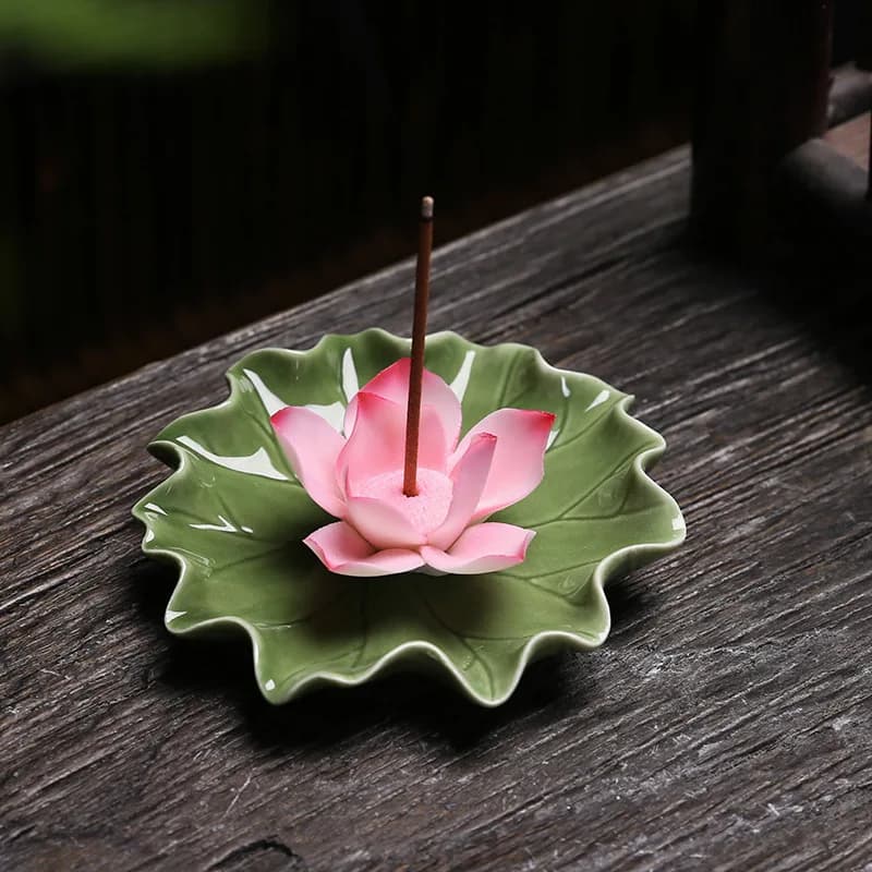 Plateau d'encens en céramique imitation fil floral fait à la main, diffuseur d'arôme, base typolePG,