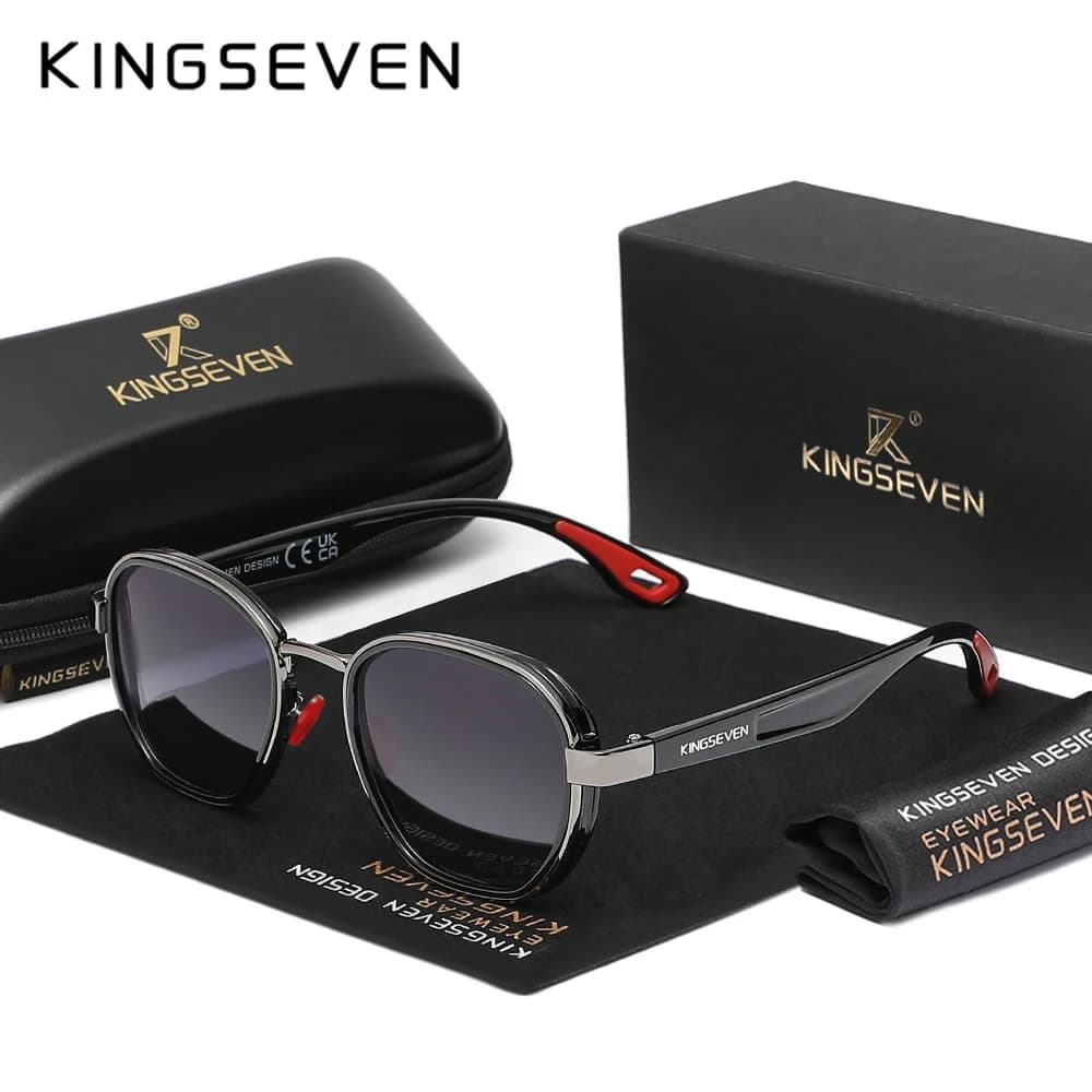 KINGSEVEN flambant neuf lunettes de soleil originales hommes polarisées UV400 luxe lunettes pour fem