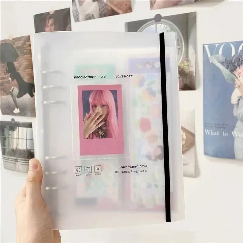 Porte-cartes photo Kpop A5, porte-cartes photo, album de testeur, livre 3 amaran, cœur, école, palis
