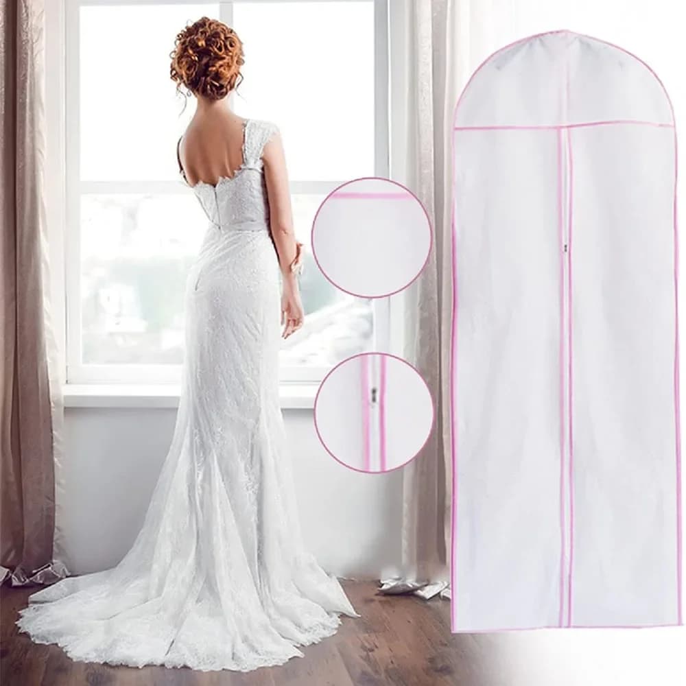 1/2/5 pièces 180cm robe de mariée housse anti-poussière suspendus vêtement de mariée robe vêtements 