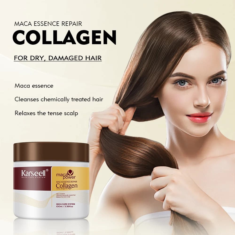 Karseell 100ML masque capillaire au collagène réparation profonde dommages huile d'argan traitement 