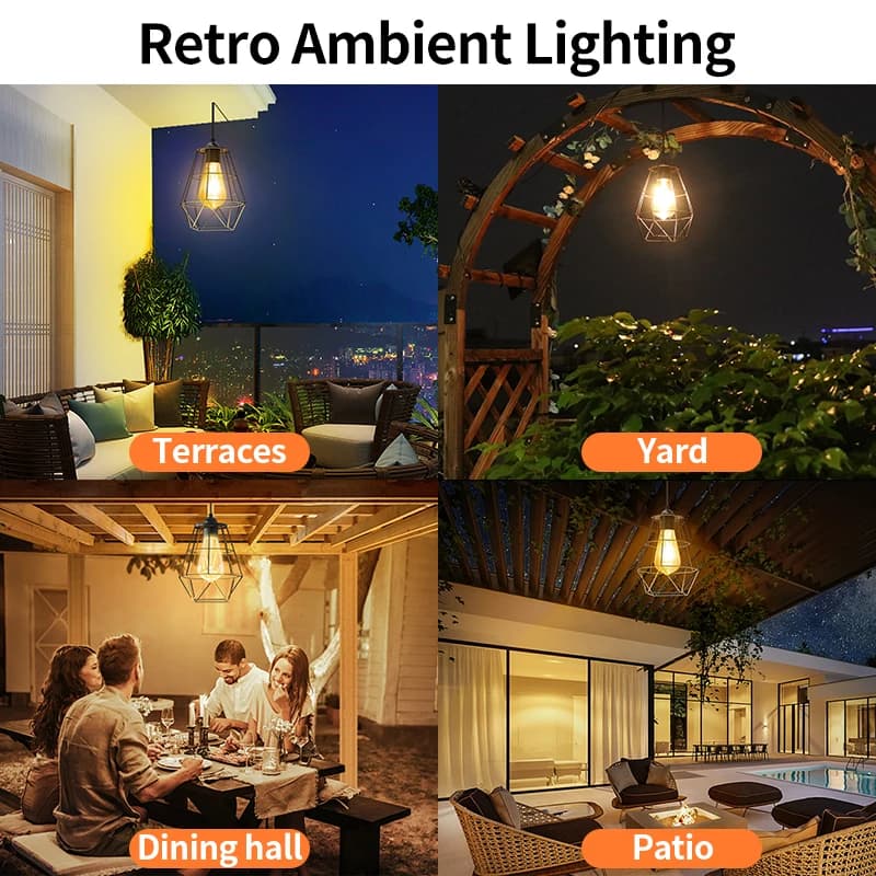 Lampes solaires suspendues 4000 mAh, intérieur/extérieur, super lumineuses, étanches IP65, pour cham