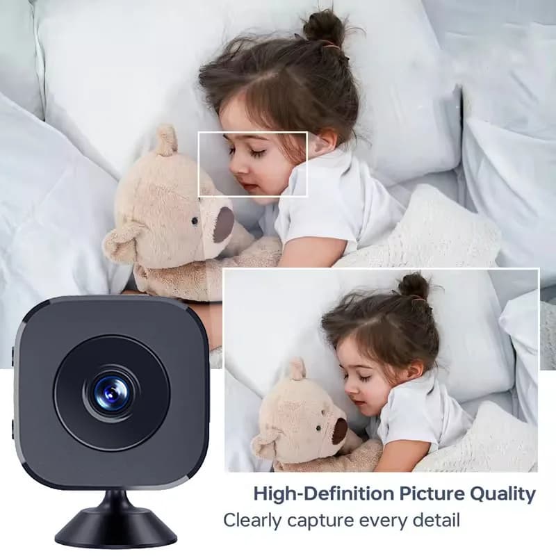 Moniteur bébé Mini caméra HD WiFi Surveillance sans fil Protection de sécurité moniteur à distance c