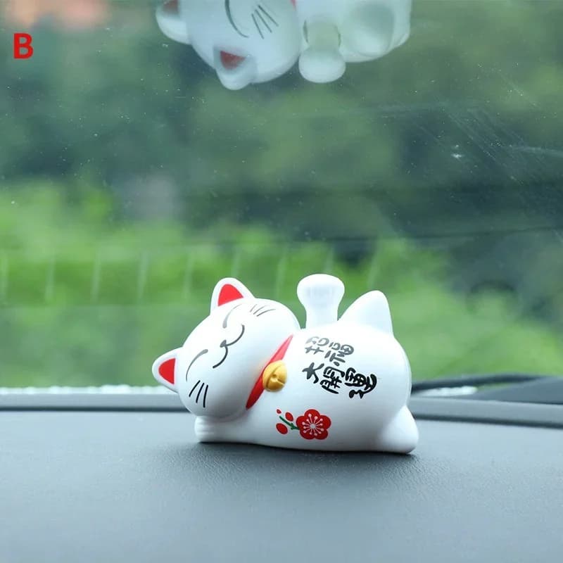 Décoration solaire pour voiture, chat paresseux, dessin animé, design d'intérieur
