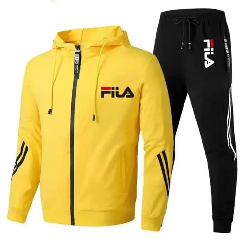Ensemble 2 pièces pour homme, veste zippée et pantalon de survêtement, collection Printemps & Automn