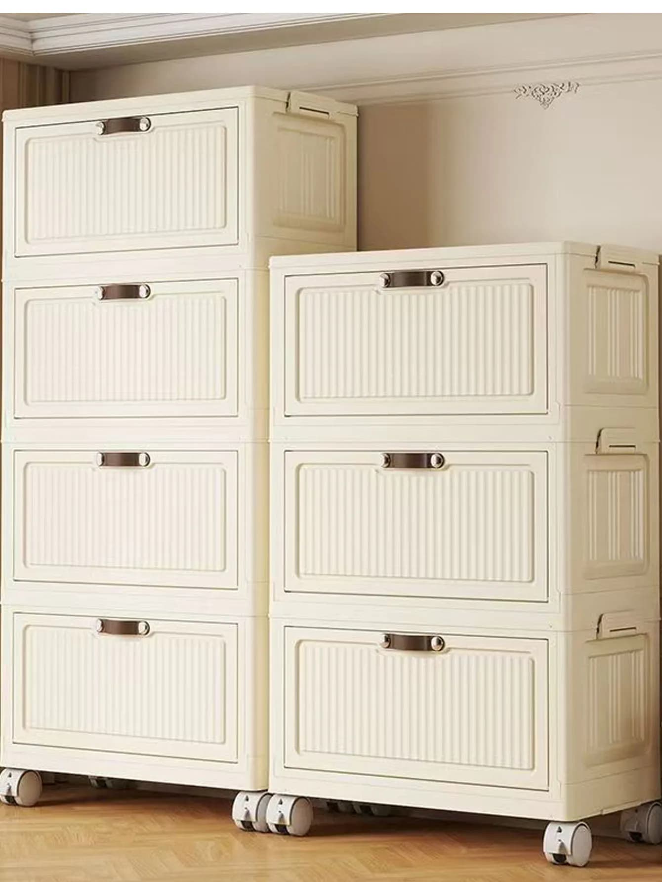 Étagère de rangement pliable multi-niveaux avec couvercle rabattable, organisateur de collations pou