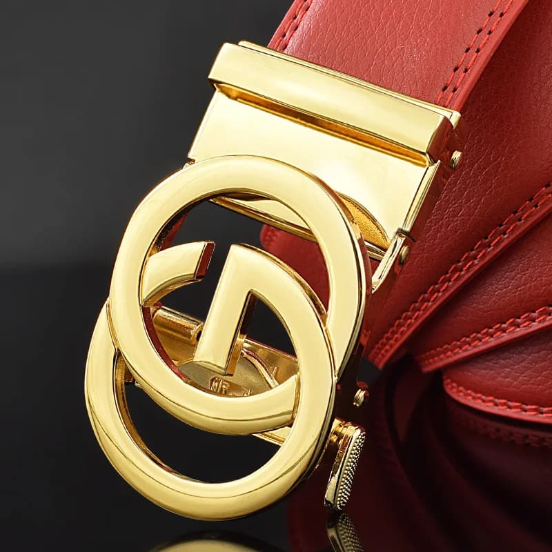 Ceinture en cuir véritable pour homme, sangle de taille exquise classique, lettre G, marque célèbre,