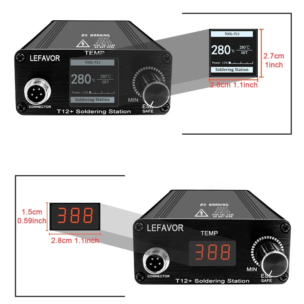 Station de soudage T12 + fer à souder 1.3 pouces OLED, Station de retouche Bga Portable multifonctio