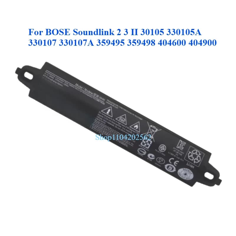 Batterie de haut-parleur Bluetooth, compatible avec BOSE Soundlink 2 3 II 30105 330105A 330107 33010