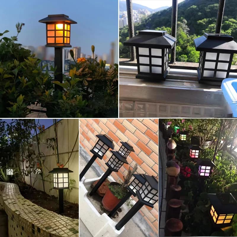 Lampe LED Solaire Imperméable d'Extérieur, Luminaire Décoratif d'Extérieur, Idéal pour un Jardin, un