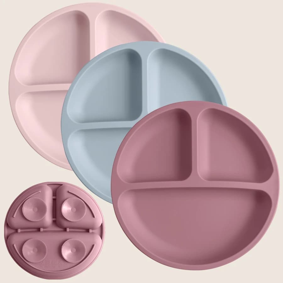Assiette à manger en Silicone pour bébé, 1 pièce, sans BPA, plats pour enfants, aspiration, vaissell