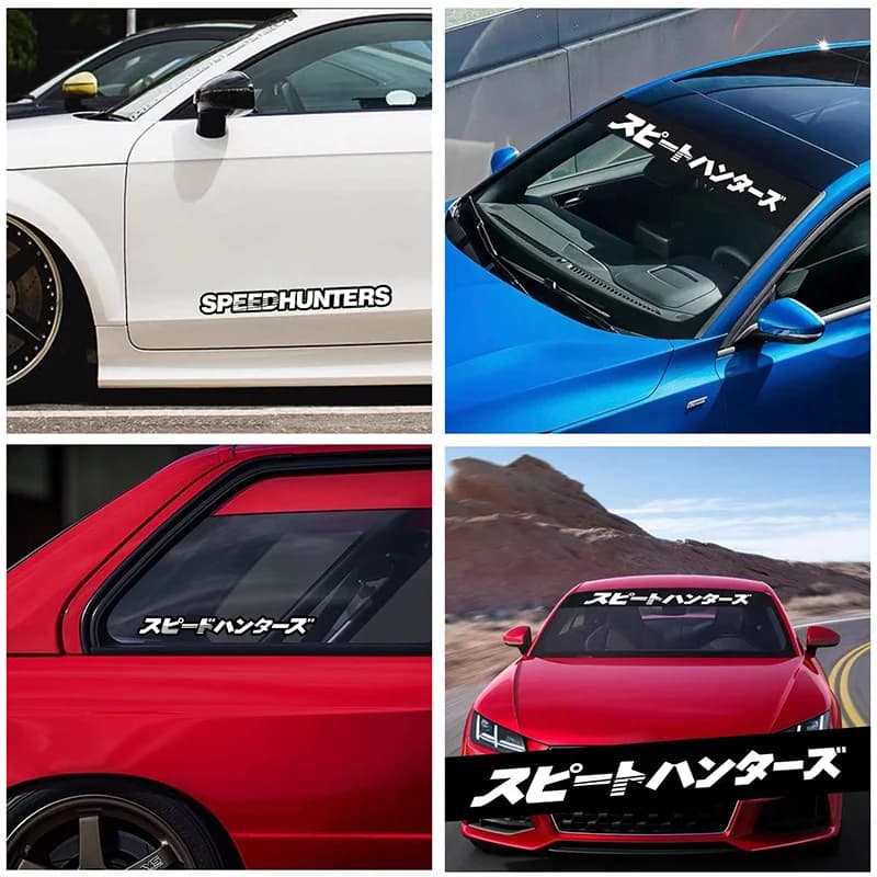 Autocollants réfléchissants pour moto, autocollants de style de voiture JDM SpeedHunters japonais po