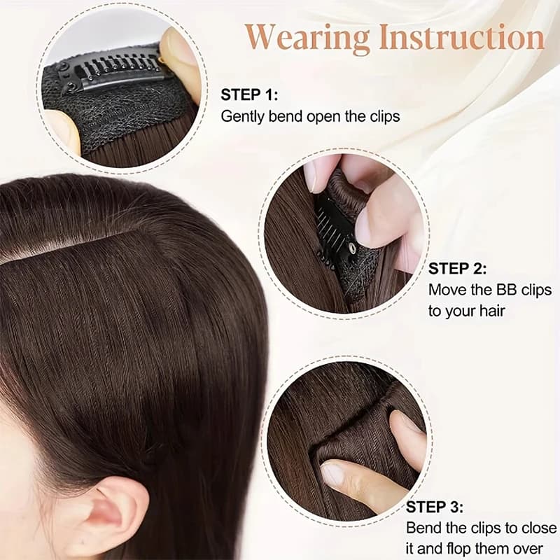 Extensions capillaires synthétiques invisibles sans couture, postiche à Clip pour augmenter le Volum