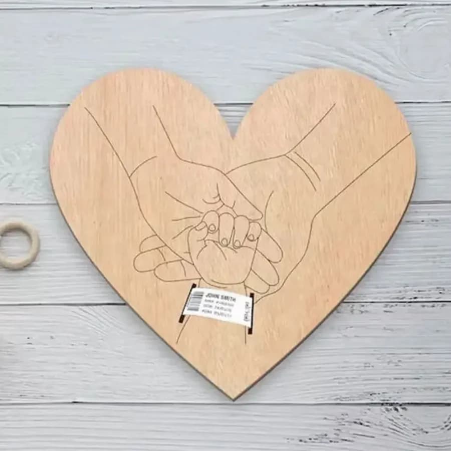 Bracelet de naissance de bébé, présentoir de Bracelet commémoratif en bois, panneau d'affichage de d