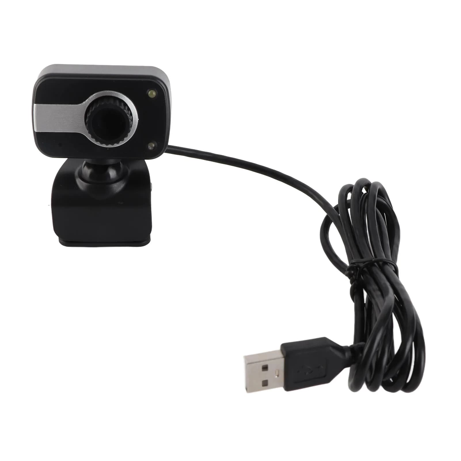 Webcam USB Caméra réseau 0,3 MP 360 °   Microphone intégré à rotation compatible avec les ordinateur